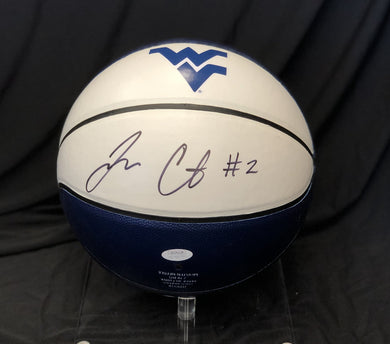 Jevon Carter WVU Mountaineers Autographed Logo Basketball