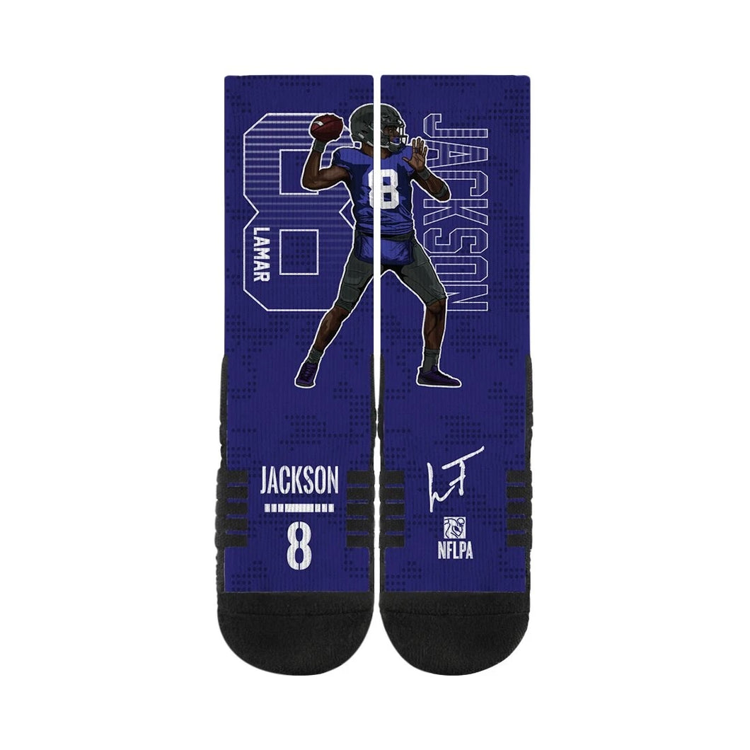 Lamar Jackson Baltimore Ravens Crew Socks