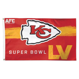 Kansas City Chiefs 2020 AFC Champions Deluxe Flag - 3'x5'