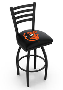 Baltimore Orioles Swivel Counter Stool with Black Wrinkle Finish - 30"