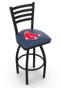 Boston Red Sox Swivel Counter Stool with Black Wrinkle Finish - 30"