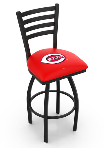 Cincinnati Reds Swivel Counter Stool with Black Wrinkle Finish - 30