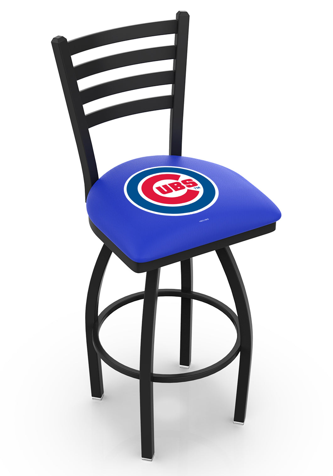 Chicago Cubs Swivel Counter Stool with Black Wrinkle Finish - 25