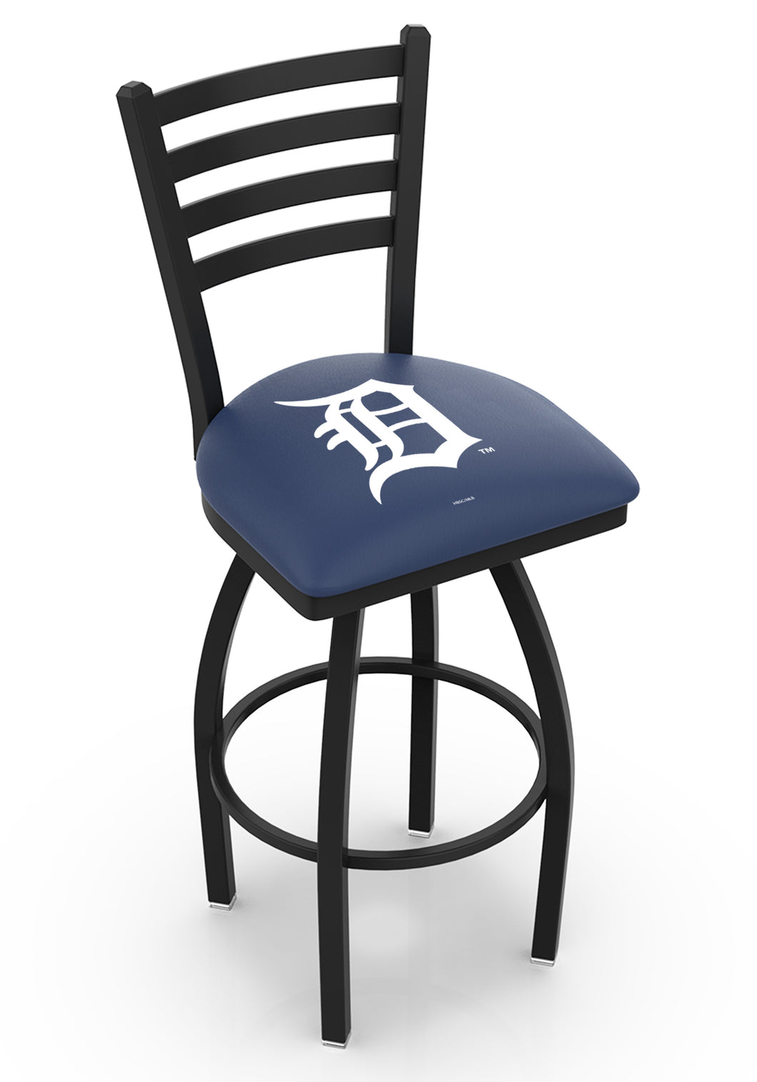 Detroit Tigers Swivel Counter Stool with Black Wrinkle Finish - 25