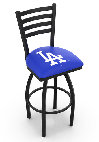 Los Angeles Dodgers Swivel Counter Stool with Black Wrinkle Finish - 30