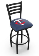 Minnesota Twins Swivel Counter Stool with Black Wrinkle Finish - 36"