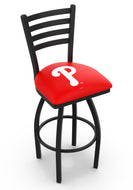 Philadelphia Phillies Swivel Counter Stool with Black Wrinkle Finish - 36"