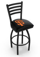 San Francisco Giants Swivel Counter Stool with Black Wrinkle Finish - 25"