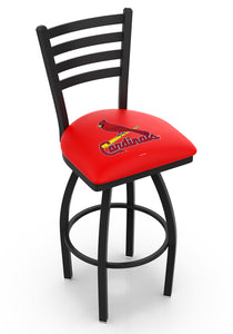St. Louis Cardinals Swivel Counter Stool with Black Wrinkle Finish - 30"