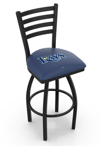 Tampa Bay Rays Swivel Counter Stool with Black Wrinkle Finish - 36"