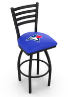 Toronto Blue Jays Swivel Counter Stool with Black Wrinkle Finish - 36"