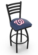 Washington Nationals Swivel Counter Stool with Black Wrinkle Finish - 30"