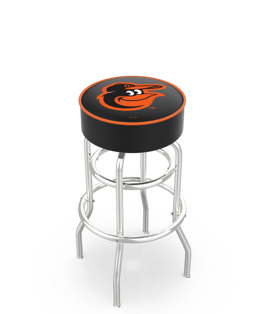 Baltimore Orioles Doubling Swivel Counter Stool with Chrome Finish - 30