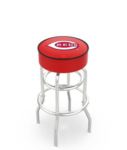 Cincinnati Reds Doubling Swivel Counter Stool with Chrome Finish - 30"