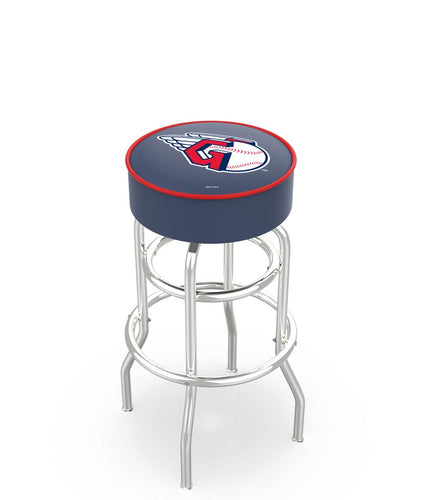 Cleveland Guardians Doubling Swivel Counter Stool with Chrome Finish - 25