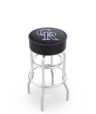 Colorado Rockies Doubling Swivel Counter Stool with Chrome Finish - 25