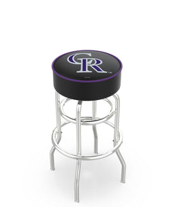 Colorado Rockies Doubling Swivel Counter Stool with Chrome Finish - 25"
