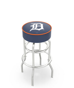 Detroit Tigers Doubling Swivel Counter Stool with Chrome Finish - 25"