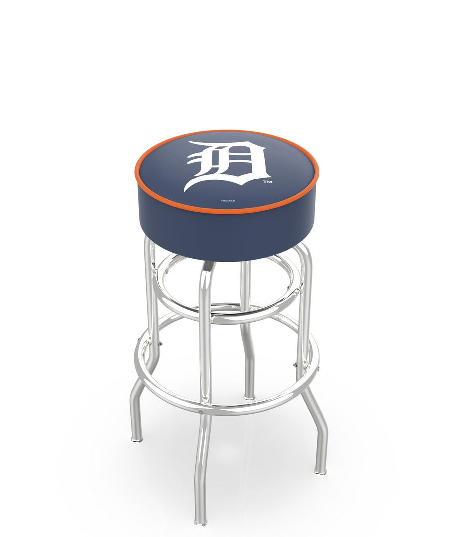 Detroit Tigers Doubling Swivel Counter Stool with Chrome Finish - 30