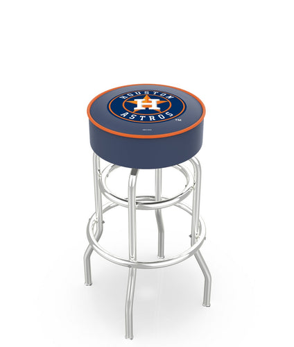 Houston Astros Doubling Swivel Counter Stool with Chrome Finish - 25