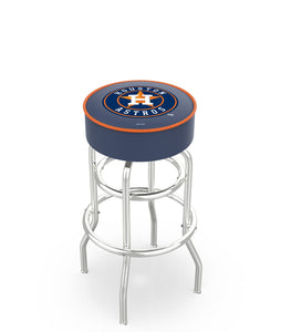 Houston Astros Doubling Swivel Counter Stool with Chrome Finish - 25"