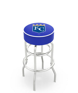 Kansas City Royals Doubling Swivel Counter Stool with Chrome Finish - 25"