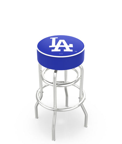 Los Angeles Dodgers Doubling Swivel Counter Stool with Chrome Finish - 25
