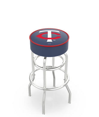 Minnesota Twins Doubling Swivel Counter Stool with Chrome Finish - 25