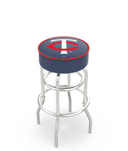 Minnesota Twins Doubling Swivel Counter Stool with Chrome Finish - 25"