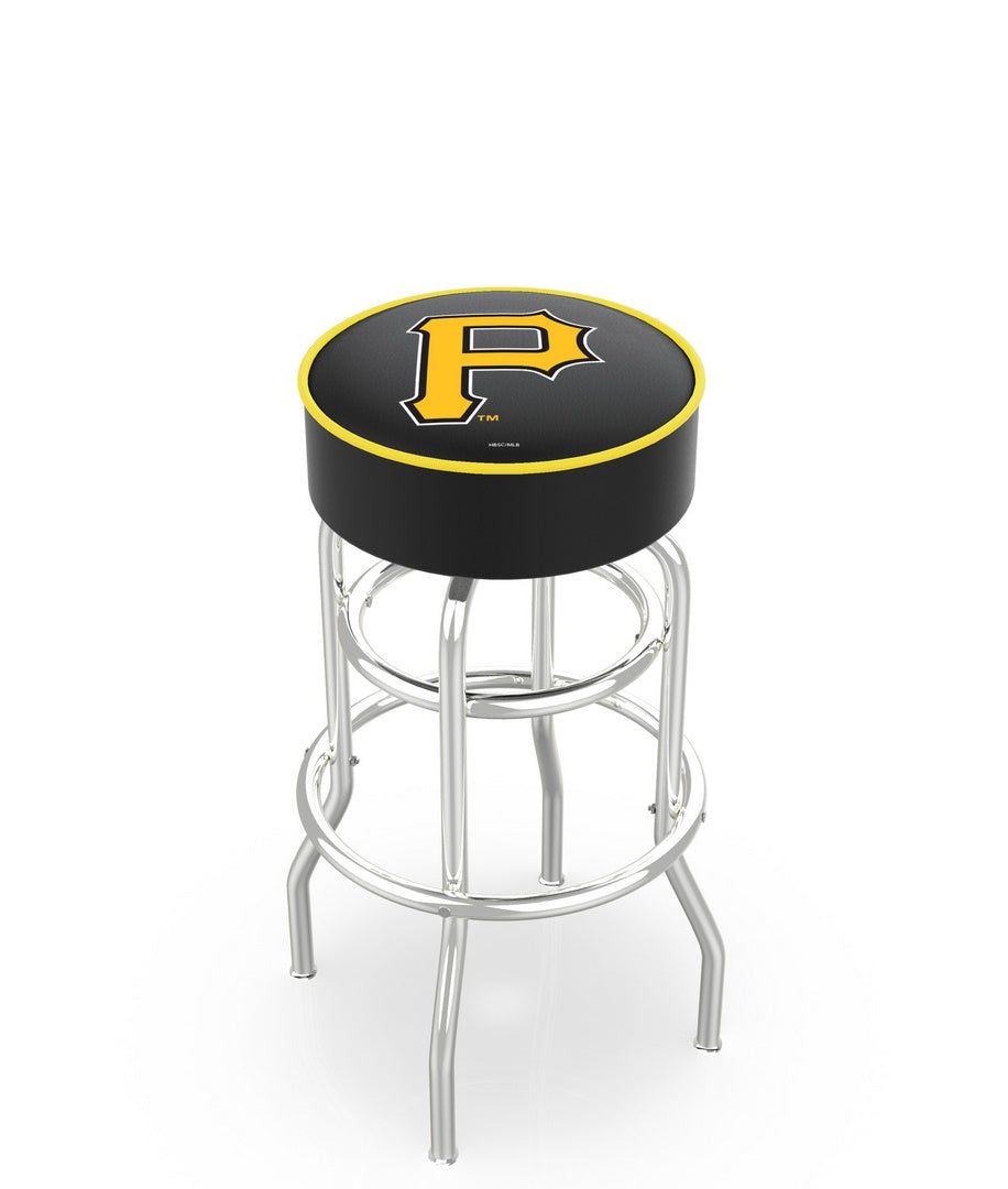 Pittsburgh Pirates Doubling Swivel Counter Stool with Chrome Finish - 30