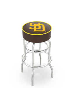 San Diego Padres Doubling Swivel Counter Stool with Chrome Finish - 30"
