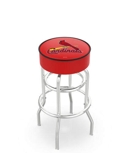 St. Louis Cardinals Doubling Swivel Counter Stool with Chrome Finish - 30