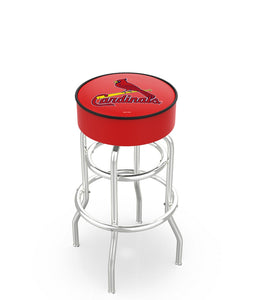 St. Louis Cardinals Doubling Swivel Counter Stool with Chrome Finish - 30"
