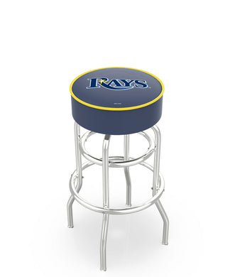 Tampa Bay Rays Doubling Swivel Counter Stool with Chrome Finish - 25