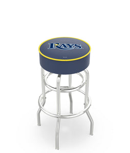 Tampa Bay Rays Doubling Swivel Counter Stool with Chrome Finish - 25"
