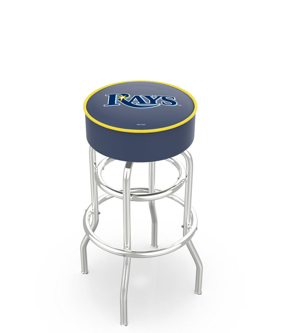 Tampa Bay Rays Doubling Swivel Counter Stool with Chrome Finish - 30