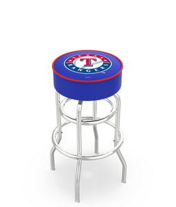 Texas Rangers Doubling Swivel Counter Stool with Chrome Finish - 25"