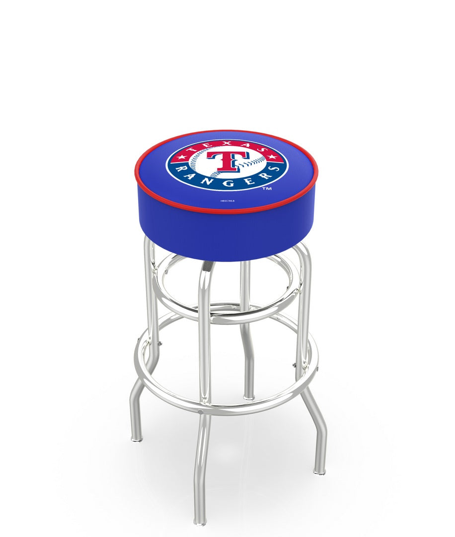 Texas Rangers Doubling Swivel Counter Stool with Chrome Finish - 25