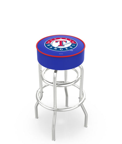 Texas Rangers Doubling Swivel Counter Stool with Chrome Finish - 30