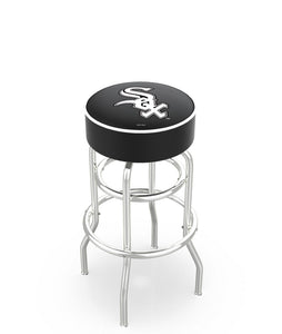 Chicago White Sox Doubling Swivel Counter Stool with Chrome Finish - 25"