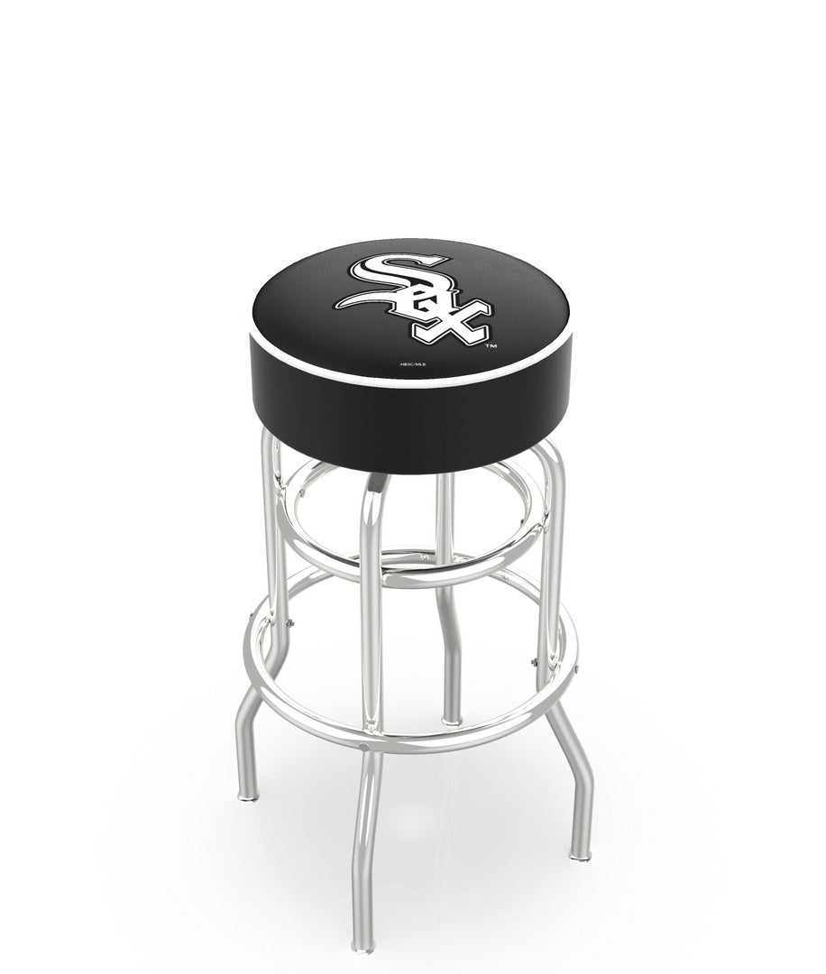 Chicago White Sox Doubling Swivel Counter Stool with Chrome Finish - 25