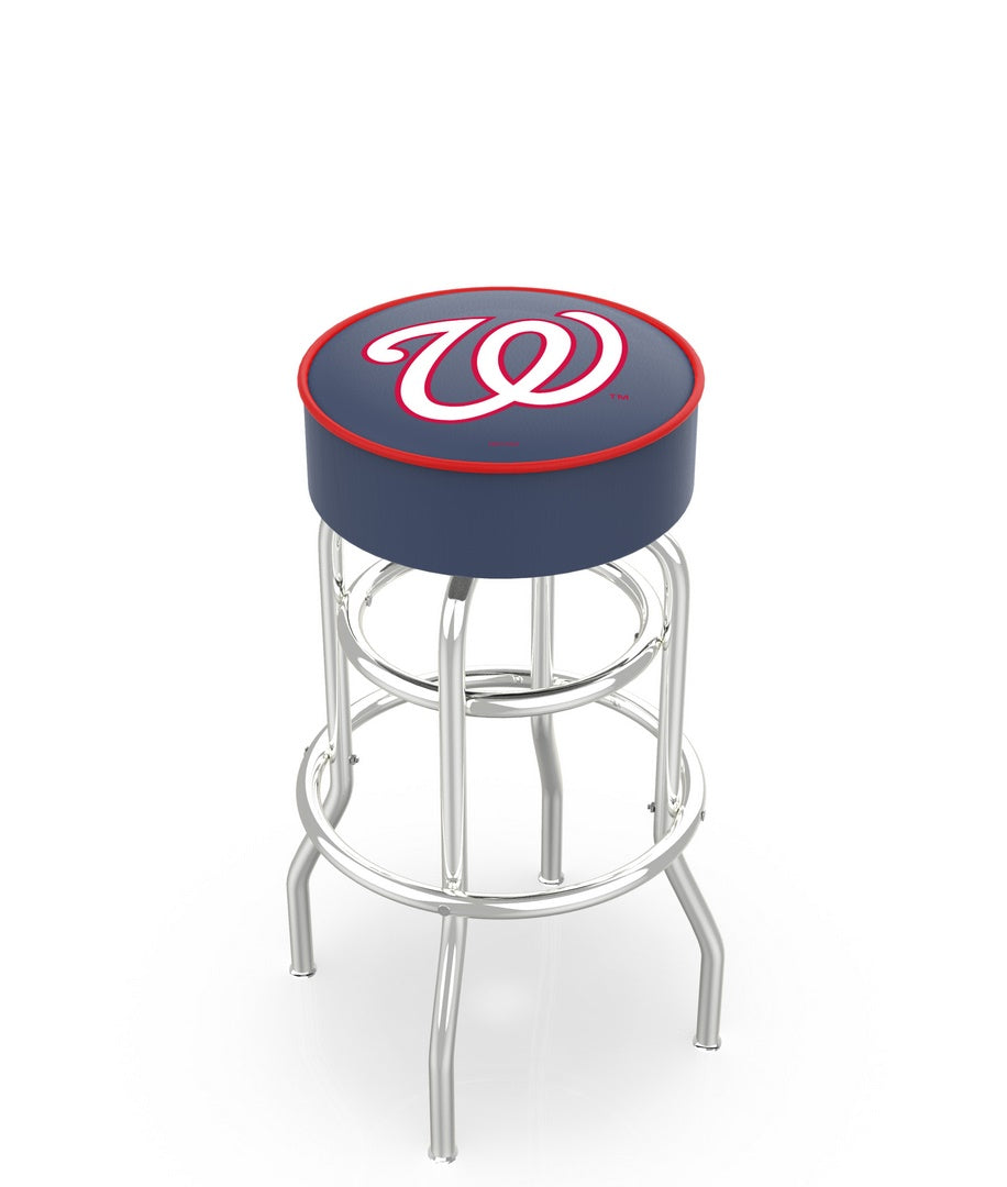 Washington Nationals Doubling Swivel Counter Stool with Chrome Finish - 25