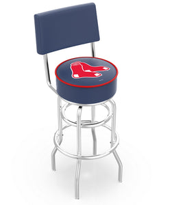 Boston Red Sox Doubleing Swivel Bar Stool with Chrome Finish  -30"