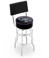 Colorado Rockies Doubleing Swivel Bar Stool with Chrome Finish  -30"