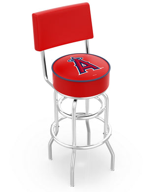 Los Angeles Angels Doubleing Swivel Bar Stool with Chrome Finish  -30