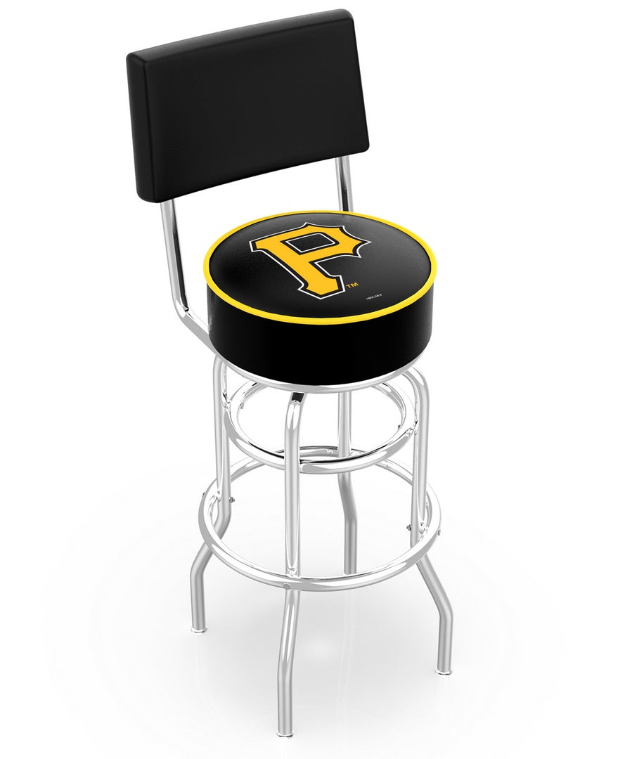 Pittsburgh Pirates Doubleing Swivel Bar Stool with Chrome Finish  -30