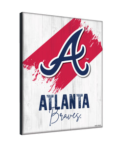 Atlanta Braves Wordmark Canvas Wall Art - 15"x20"