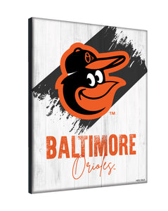 Baltimore Orioles Wordmark Canvas Wall Art - 15"x20"