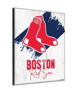 Boston Red Sox Wordmark Canvas Wall Art - 24"x32"