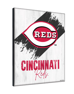 Cincinnati Reds Wordmark Canvas Wall Art - 24"x32"